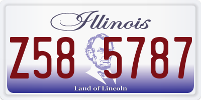 IL license plate Z585787