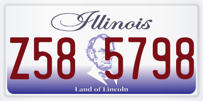 IL license plate Z585798