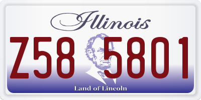 IL license plate Z585801
