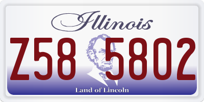 IL license plate Z585802