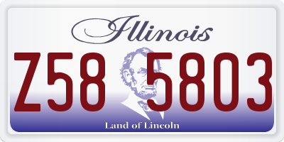 IL license plate Z585803