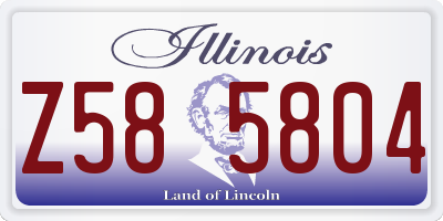 IL license plate Z585804