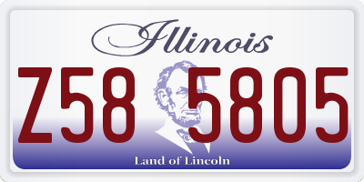 IL license plate Z585805