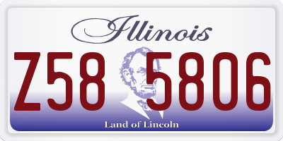 IL license plate Z585806
