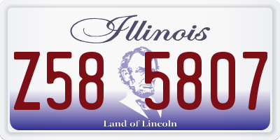 IL license plate Z585807