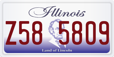 IL license plate Z585809