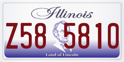 IL license plate Z585810
