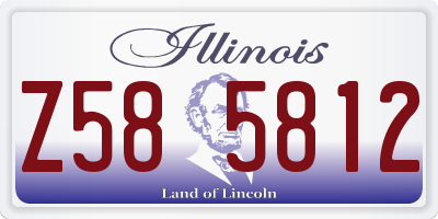 IL license plate Z585812