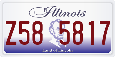IL license plate Z585817