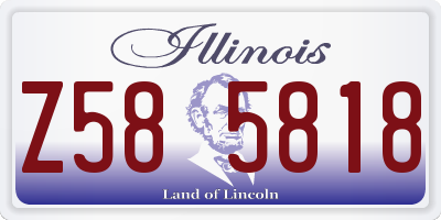 IL license plate Z585818