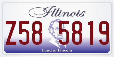 IL license plate Z585819