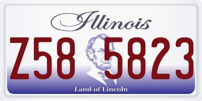 IL license plate Z585823