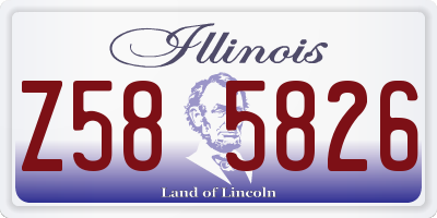 IL license plate Z585826