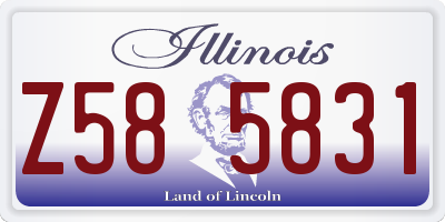 IL license plate Z585831