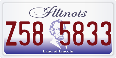 IL license plate Z585833