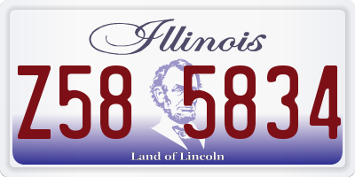 IL license plate Z585834