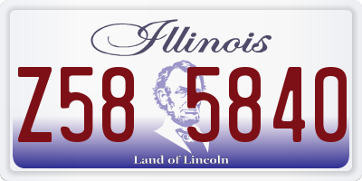 IL license plate Z585840