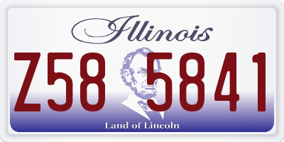 IL license plate Z585841