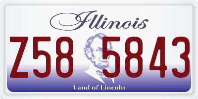 IL license plate Z585843