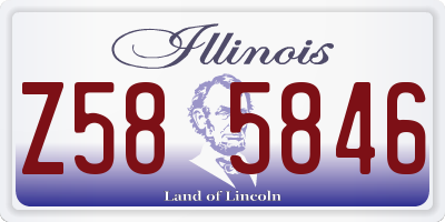 IL license plate Z585846