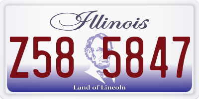 IL license plate Z585847
