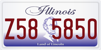 IL license plate Z585850