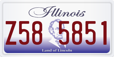 IL license plate Z585851