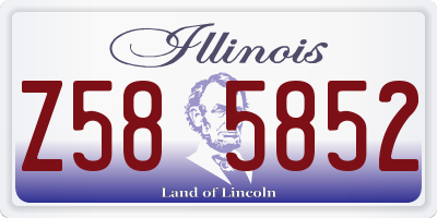 IL license plate Z585852
