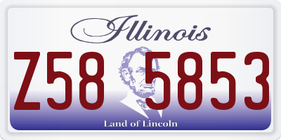 IL license plate Z585853