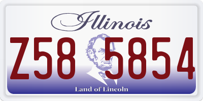 IL license plate Z585854