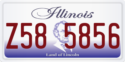IL license plate Z585856