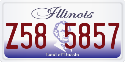 IL license plate Z585857