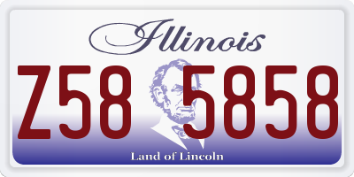 IL license plate Z585858