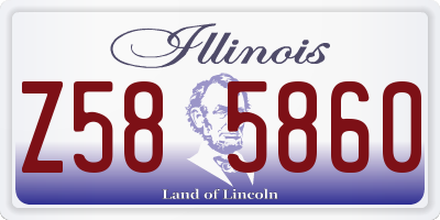 IL license plate Z585860