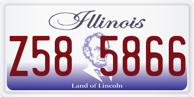 IL license plate Z585866