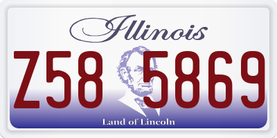 IL license plate Z585869