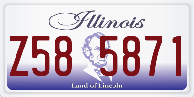 IL license plate Z585871