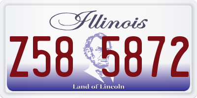 IL license plate Z585872
