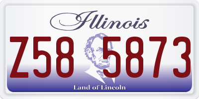IL license plate Z585873