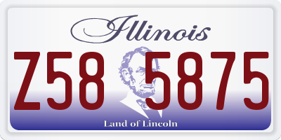 IL license plate Z585875