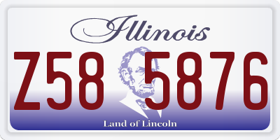 IL license plate Z585876