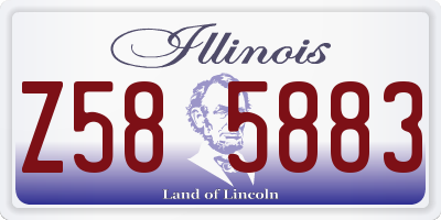 IL license plate Z585883