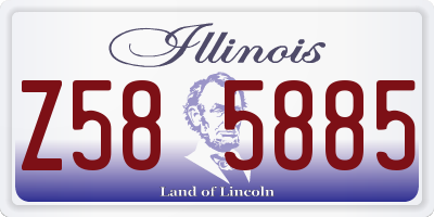 IL license plate Z585885