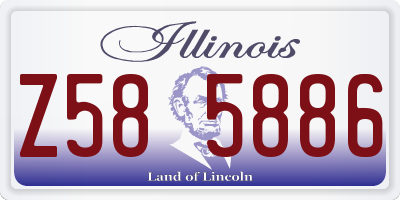 IL license plate Z585886