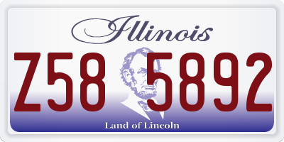 IL license plate Z585892