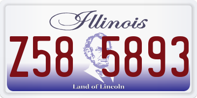 IL license plate Z585893