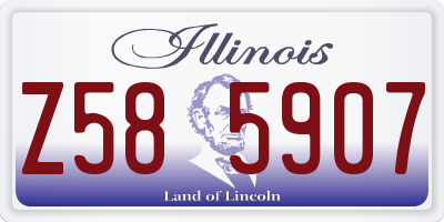 IL license plate Z585907