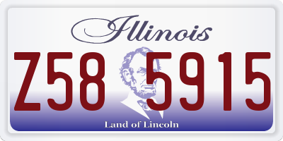 IL license plate Z585915