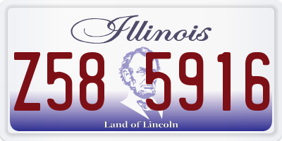 IL license plate Z585916