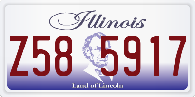 IL license plate Z585917
